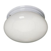 Ceiling Fixture With White Glass