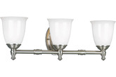 Victorian Collection Brushed Nickel 3-light Wall Bracket