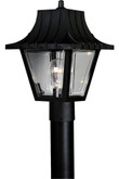 Mansard Collection Textured Black 1-light Post Lantern