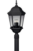 Welbourne Collection Textured Black 3-light Post Lantern