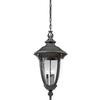 Meridian Collection Textured Black 3-light Hanging Lantern