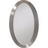 Contemporary Oval Mirror  Nickel