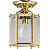 BrassGUARD Collection Polished Brass 1-light Hanging Lantern