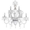 Euphoria Nine-Light Polished Chrome Chandelier with White Lucite Jewel Drops
