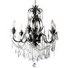 Heritage 6 Light Iron and Crystal Chandelier