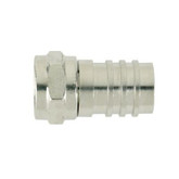 Cable TV Crimp On F-Connector for RG6 Quad Coax Cable