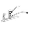 Manor 1 Handle Kitchen Faucet with Matching Protégé Side Spray - Chrome Finish