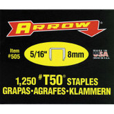Arrow T50 5/16in Staples - Box of 1000