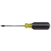 Cushion-Grip No.2 Square-Recess Tip Screwdriver with Round-Shank