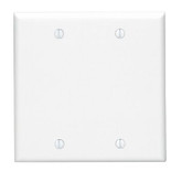 Double Blank Wall Plate - White