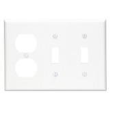 2-Switch 1-Receptacle Plate - White