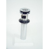 Chrome 1-1/4in X 8 P.O. Plug. C/W Stopper Cartridge. For Basins With Overflows