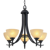 26 in. Chandelier, Old Weathered Bronze Finish