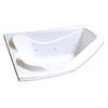 Velvet 6054 White Acrylic Corner Tub With Combined Hydrosens And Bubble Tub