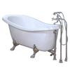 Moment 6631 White Acrylic Clawfoot Tub Brushed Nickel Feet