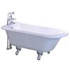 Moment 5830 White Acrylic Clawfoot Tub Brushed Nickel Feet