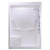 Montego 60-I 3-Piece Left Seat White Acrylic Shower