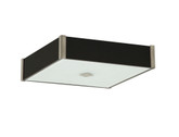 Flushmount Domino collection dark wood and glass