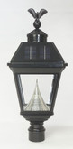 Imperial solar lamp, 3" fitter mount, eagle finial