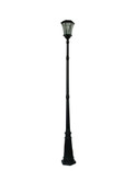 Victorian solar Lamp Post, Single lamp, black