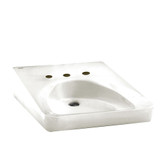 Wheelchair Users Wall-Mount Bathroom Sink in White
