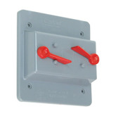Outdoor Weatherproof  PVC Cover for Two Toggle Switch Devices