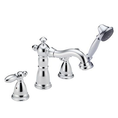 Victorian Collection 4 Hole Roman Tub - Trim Only - Chrome - Less Handles