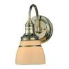1Lt Seal Harbor Wall Sconce in Polished Nickel with opal glass