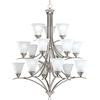 Trinity Collection Brushed Nickel 15-light Chandelier