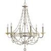 Chanelle Collection Antique Silver 6-light Chandelier