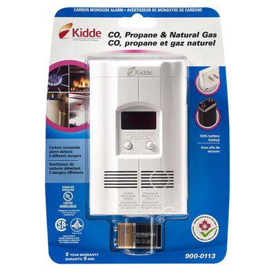 Plug-In Carbon Monoxide Propane Natural Gas Alarm with Battery Back-up
