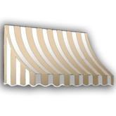 3 Feet Nantucket (31 Inch H X 24 Inch D) Window / Entry Awning Tan / White Stripe