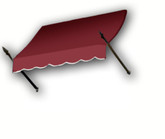 3 Feet New Orleans (44 Inch H X 24 Inch D) Window / Entry Awning Burgundy
