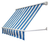 3 Feet MESA Window Retractable Awning 24" height x 24" projection - Bright Blue/White Stripe