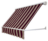 5 Feet MESA Window Retractable Awning 24" height x 24" projection - Brown/Tan Stripe