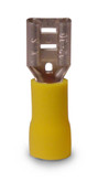 Disconnect Vinyl-Insulated Barrel-Female 12-10 AWG Tab: 0.25 In  Yellow  6/CARD
