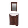 Valencia 25 in. Vanity with Porcelain Top and Mirror in Glazed Hazelnut - VA25EUP3COMC-HG