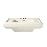 Town Square 24 Inch Pedestal Sink Basin with 8 Inch Faucet Holes in Linen