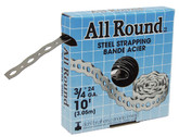 All Round Strapping, Steel, 24Ga 3/4 Inch x 10 Feet