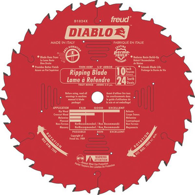 FREUD 10 In. Diablo Ripping Blade - 24 Teeth