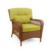 Charlottetown Brown Chair With Green Cushions