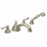 Kingsley Roman Tub Faucet Trim with Handshower (Trim Only) - Brushed Nickel Finish