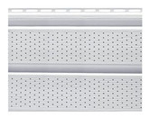 10 in. Perforated Woodgrain Double 5 Soffit white