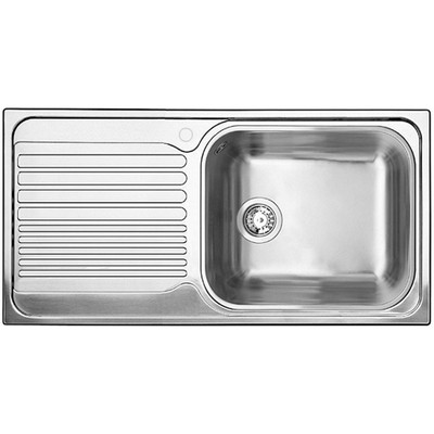 Single Bowl, Left-Hand Drainboard Topmount Stainless Steel Kitchen Sink