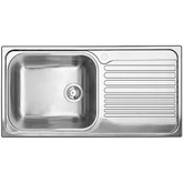 Single Bowl, Right-Hand Drainboard Topmount Stainless Steel Kitchen Sink