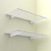 48x24 Inch Wall Shelf, 2-Pack, White Finish, 150 Lb Weight Capacity
