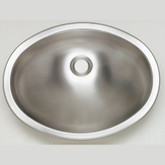 Oval Stainless Steel Lavatory Sink