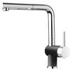 High-Efficiency Kitchen Faucet, Pull-Out Spray, Chrome/Anthracite Silgranit-Finish
