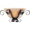 1 Light Wall Sconce Oil Rubbed Bronze Finish Vintage Amber Glass