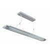 2 Light Ceiling Lamp Silver Finish